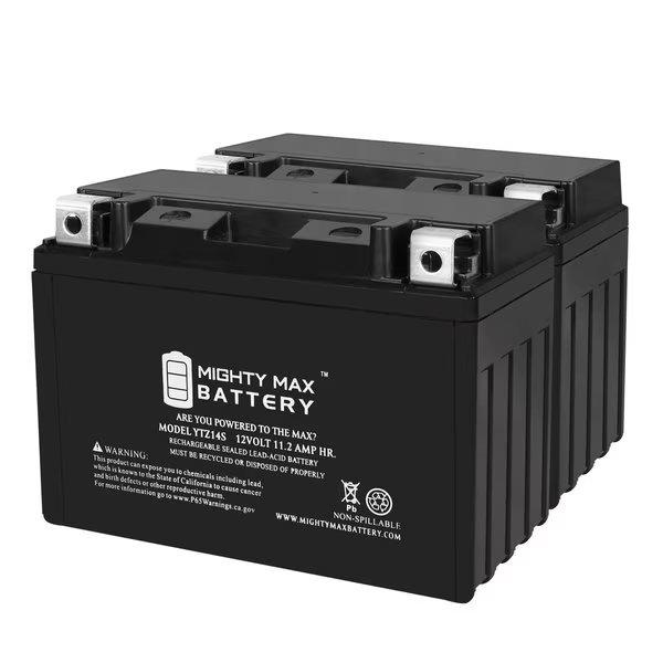 YTZ14S 12V 11.2AH Replacement Battery compatible with KTM 990 Super Duke 03-13 - 2PK, Mighty Max Battery, Mfr#: MAX4021113